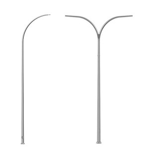 3-12m single and double Bent arm galvanized light pole